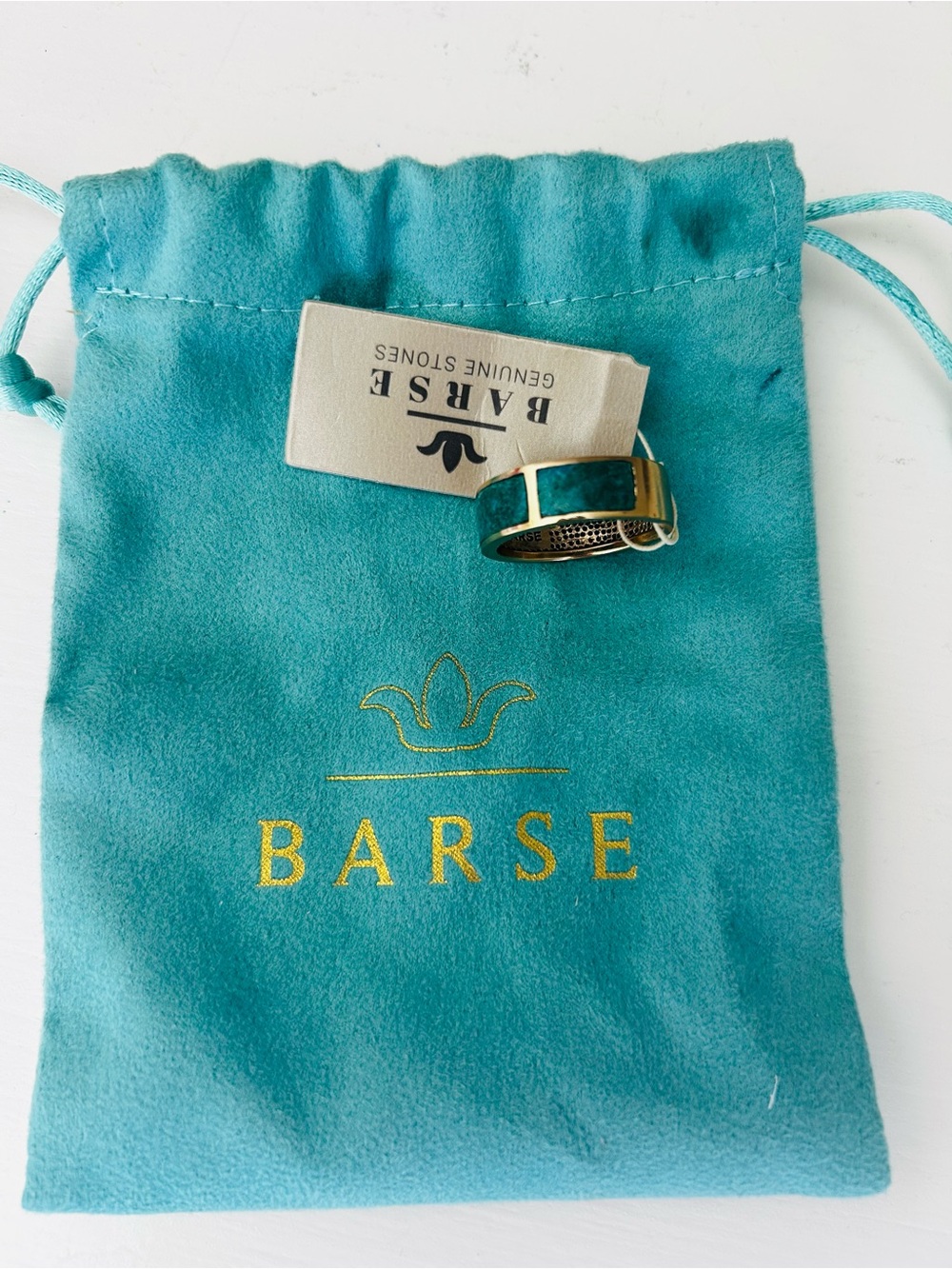 Barse Turquoise Ring Genuine Size 10 - Picture 5 of 5